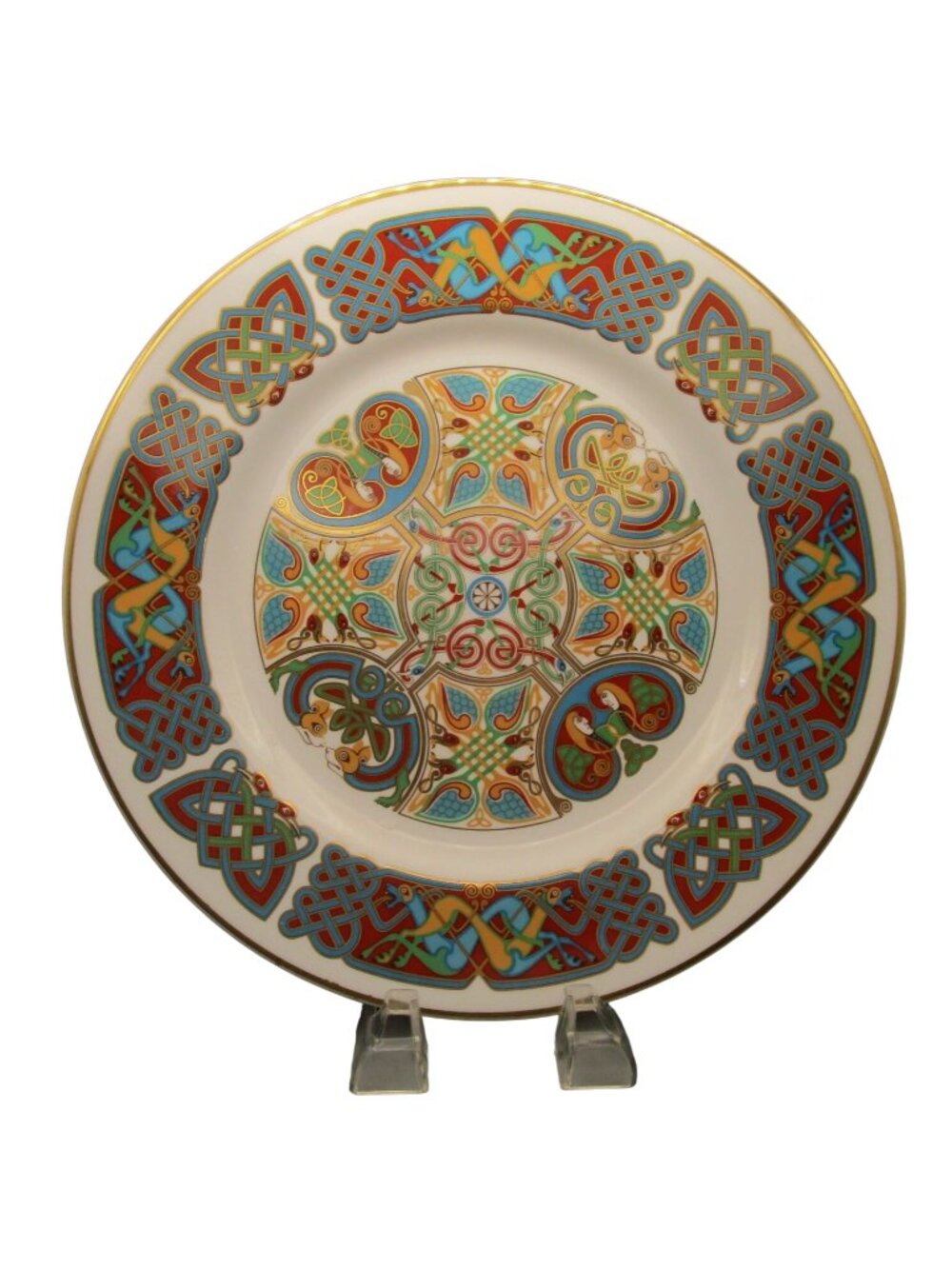 The Lindisfarne Plate By Spode England Bone China Celtic Knotwork Vintage 1970s